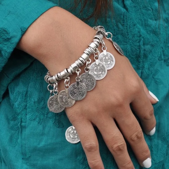 Zara Jewelry - Ottoman coin bracelet turkish silver jewelry antique bangle middle eastern